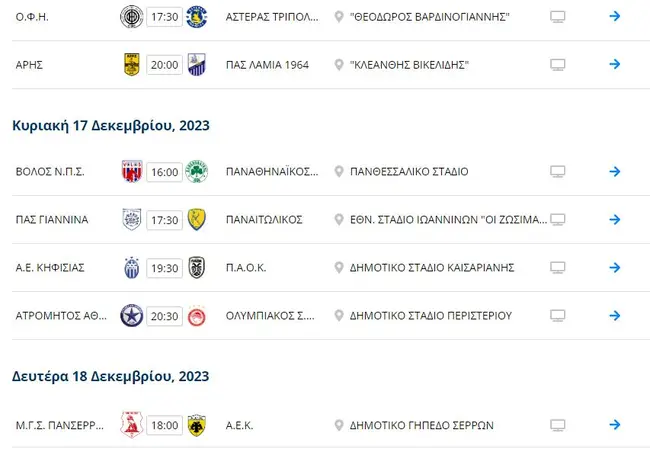 15η αγωνιστική