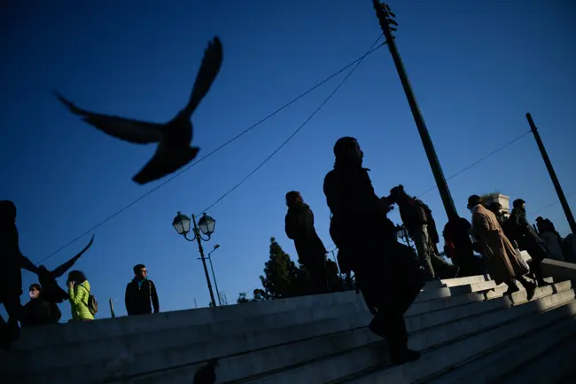 Περαστικός στο κέντρο της Αθήνας.