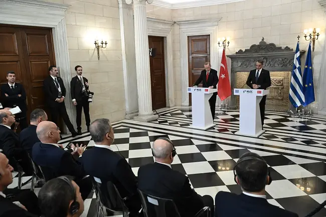 Ο Κυριάκος Μητσοτάκης και ο Ταγίπ Ερντογάν