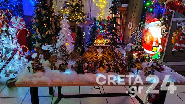 Στολισμένο σπίτι στην Κρήτη