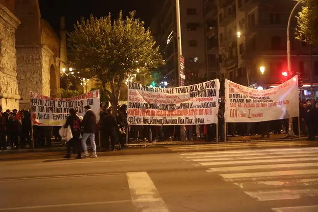 Διαδήλωση στη Θεσσαλονίκη για τη δολοφονία Γρηγορόπουλου
