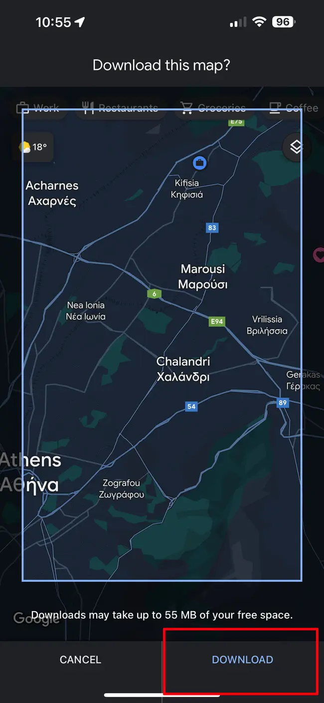 Google Maps Offline