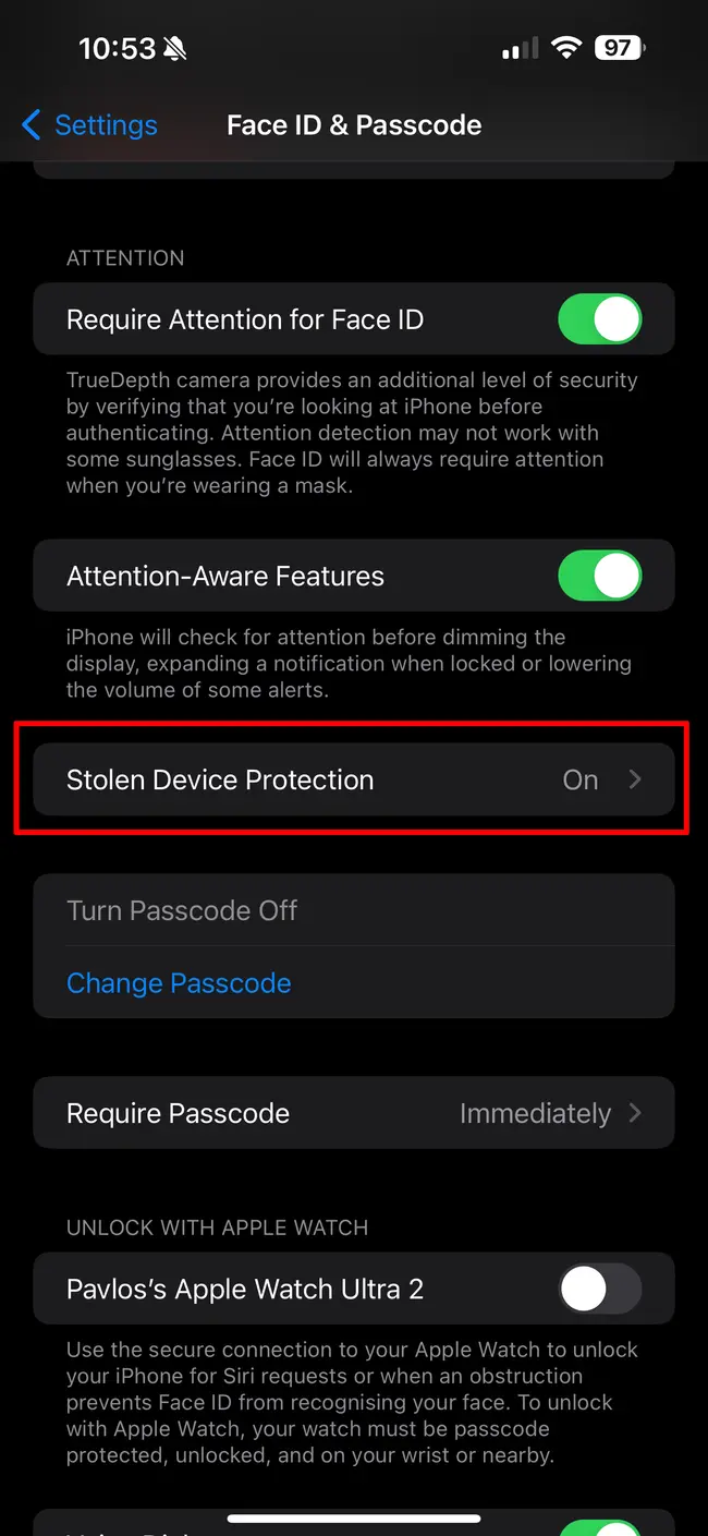 Προστασία Κλεμμένης Συσκευής iPhone