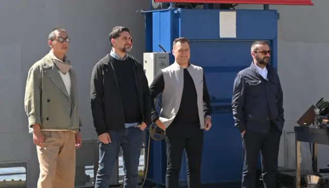Ο Αστέριος Κουστούδης με τους κριτές του MasterChef