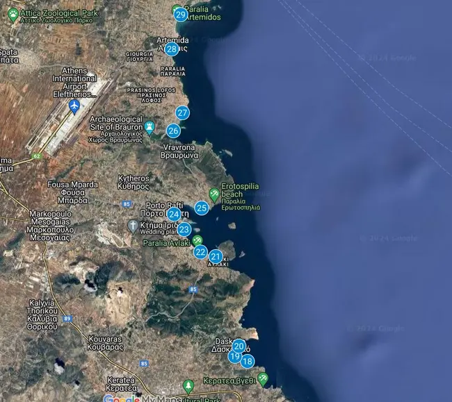 Χάρτες με παραλίες