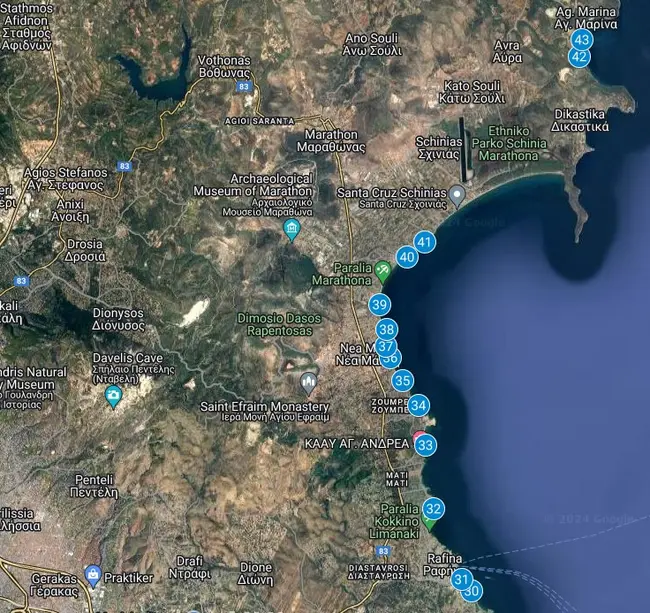 Χάρτες με παραλίες