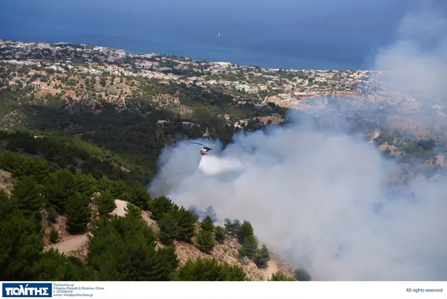 Φωτιά στη Χίο