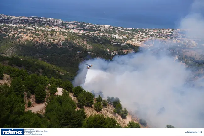 Φωτιά στη Χίο