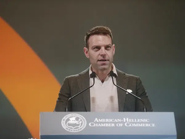 Ο Στέφανος Κασσελάκης σε ομιλία