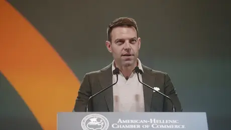 Ο Στέφανος Κασσελάκης σε ομιλία