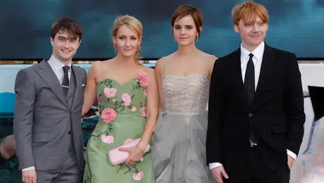 Radcliffe, JK Rowling, Emma Watson και Rupert Grint