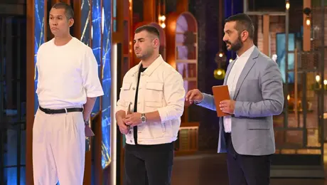 Ο Γρηγόρης Κίκης με τους κριτές του MasterChef